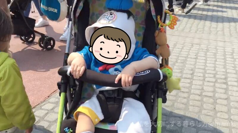 ディズニーランド1歳記念写真