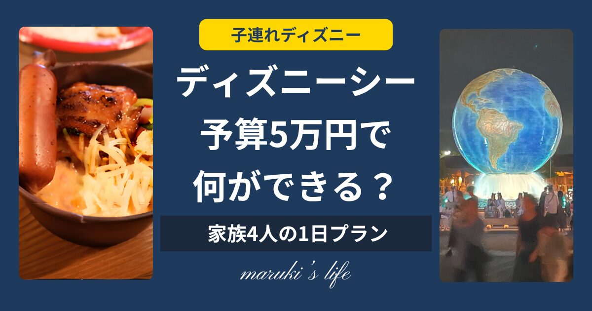 ディズニーシー 予算 5万円 家族4人