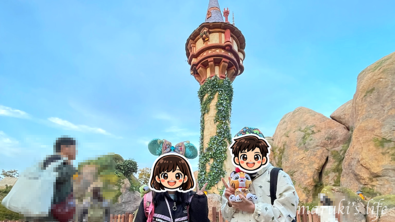 ディズニーシー ファンタジースプリングス ラプンツェルの塔の前