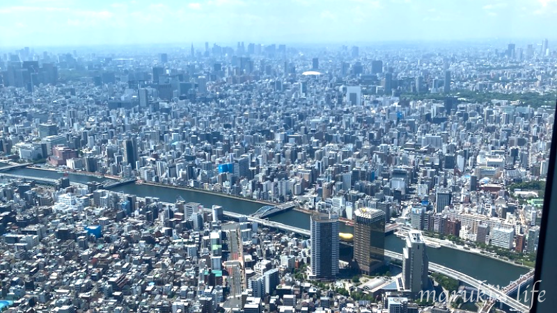 東京スカイツリー天望デッキから見た東京の眺め