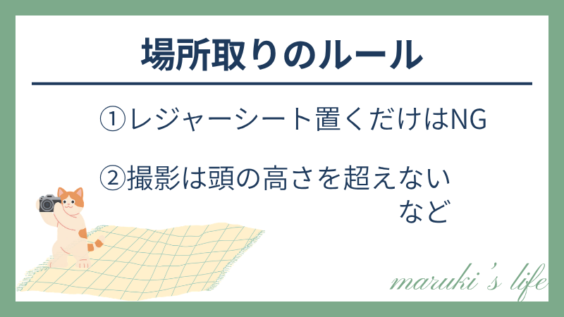 ディズニーのパレード場所取りのルール：レジャーシートは置くだけNG、撮影は頭の高さを超えない